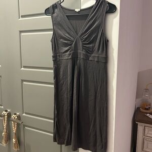 J. Crew Grey Sleeveless Midi Dress